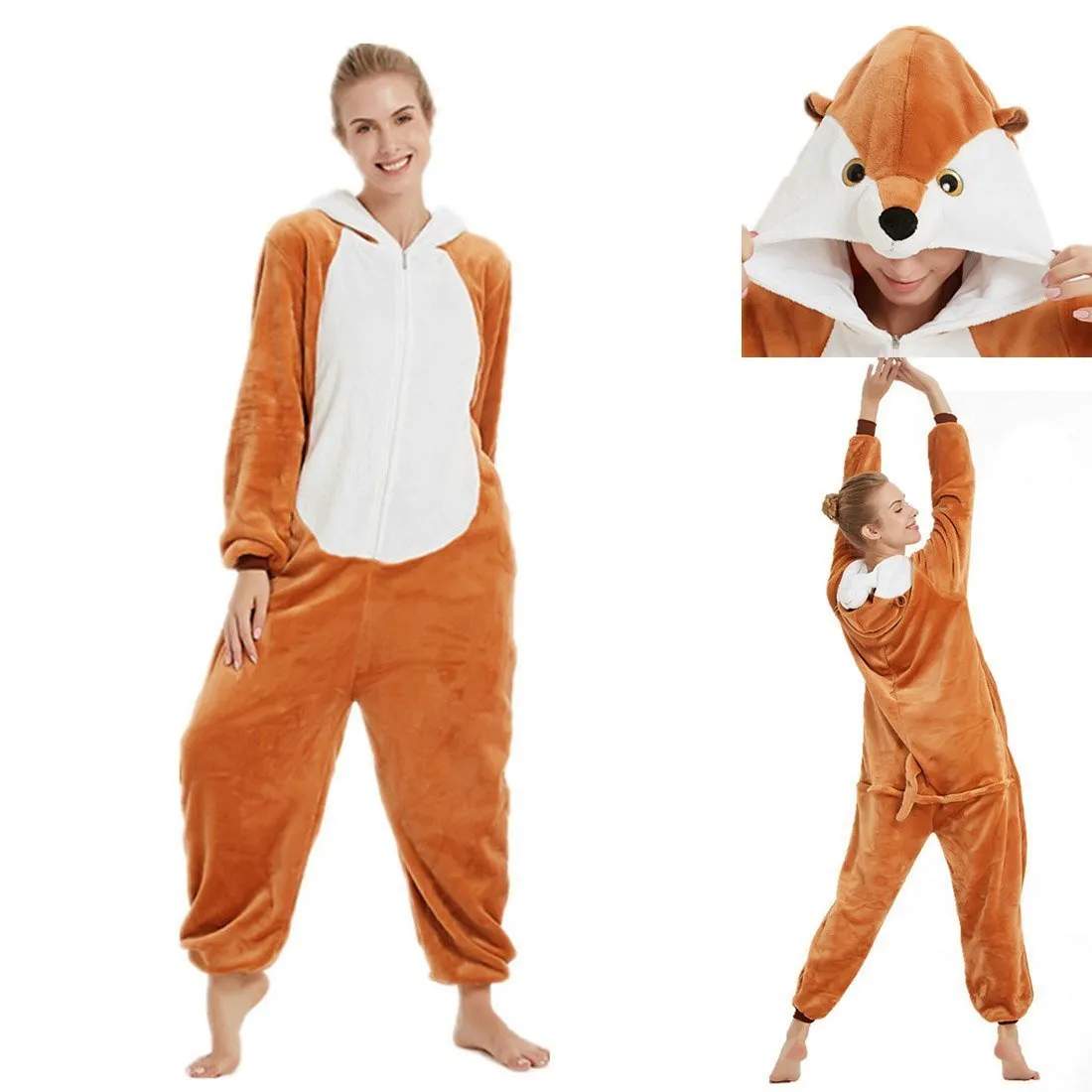 Adult Banded Mongoose Animal Kigurumi Onesie Pajamas Costume