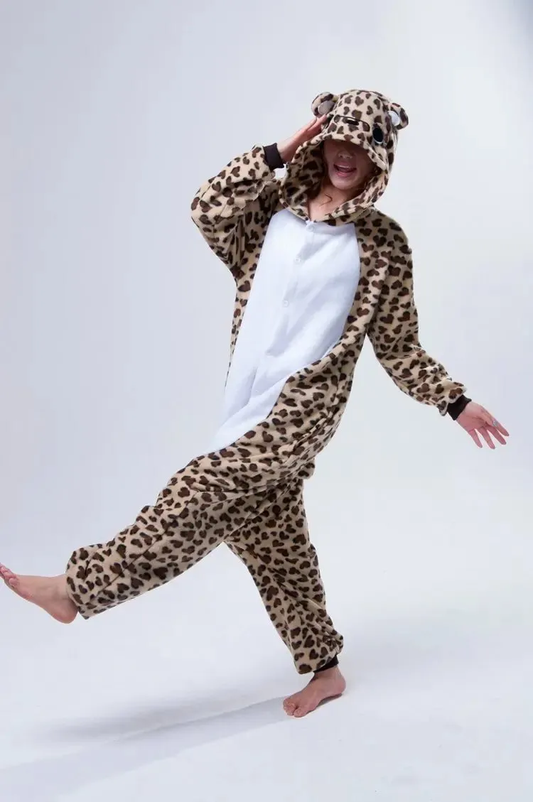 Animal Adult Leopard Bear Costume Onesies Kigurumi Pajamas