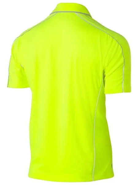 Bisley Cool Mesh Polo with Reflective Piping