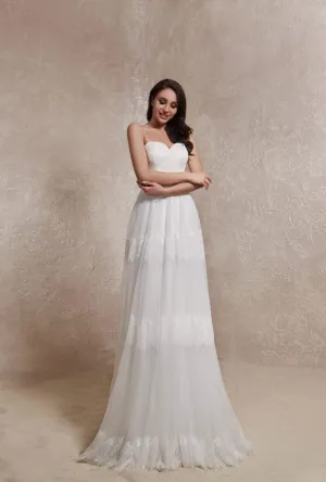 Blister White Wedding Dress