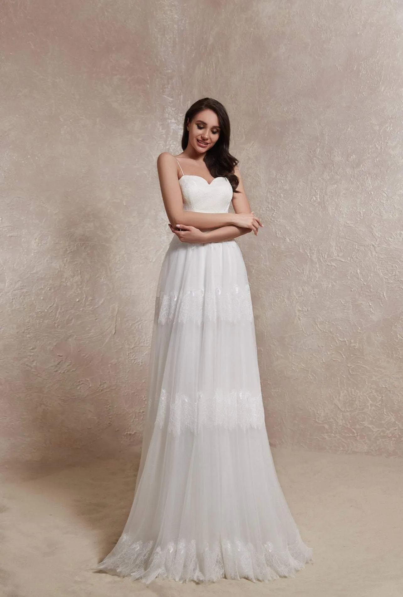 Blister White Wedding Dress