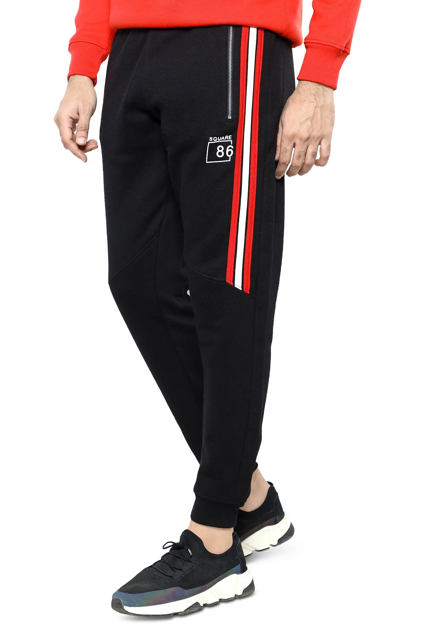 Diner's Men's Sports Trouser SKU: FA999-BLK/RED