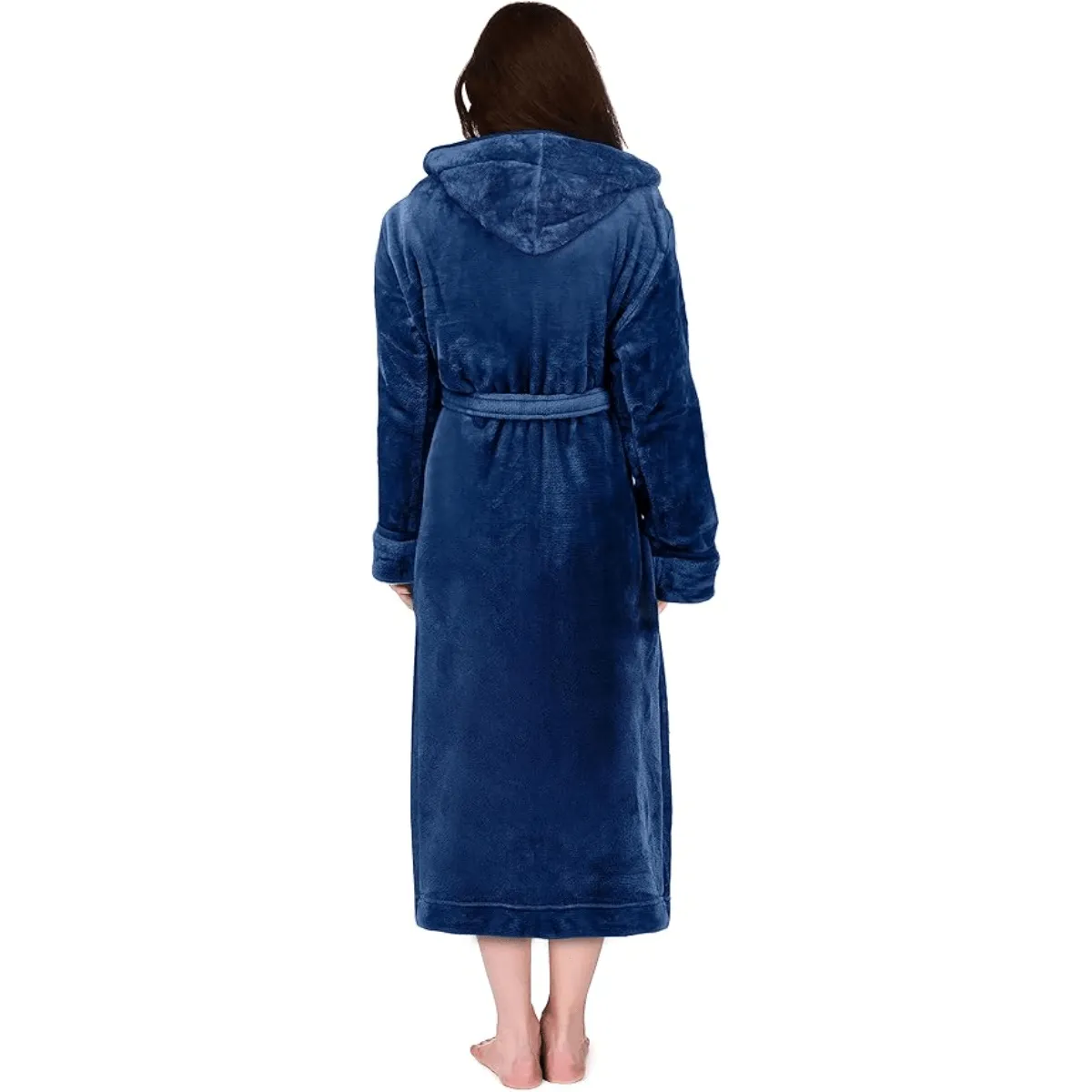 Hooded Flannel Fleece Robe  Comfortable and Cozy Lounge Wear