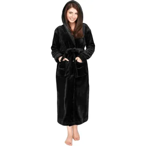 Hooded Flannel Fleece Robe  Comfortable and Cozy Lounge Wear