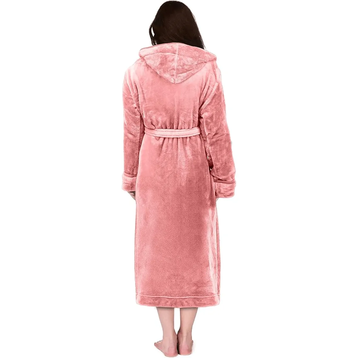 Hooded Flannel Fleece Robe  Comfortable and Cozy Lounge Wear