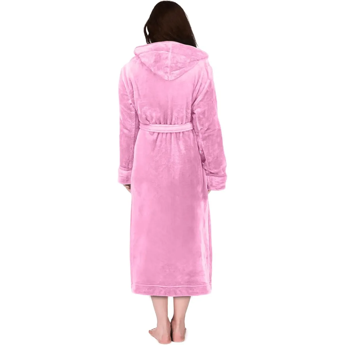 Hooded Flannel Fleece Robe  Comfortable and Cozy Lounge Wear