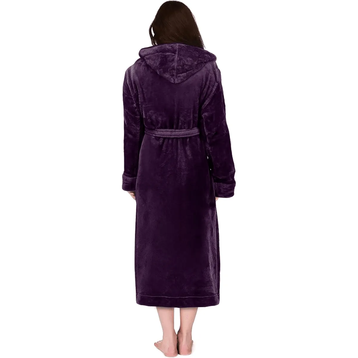 Hooded Flannel Fleece Robe  Comfortable and Cozy Lounge Wear