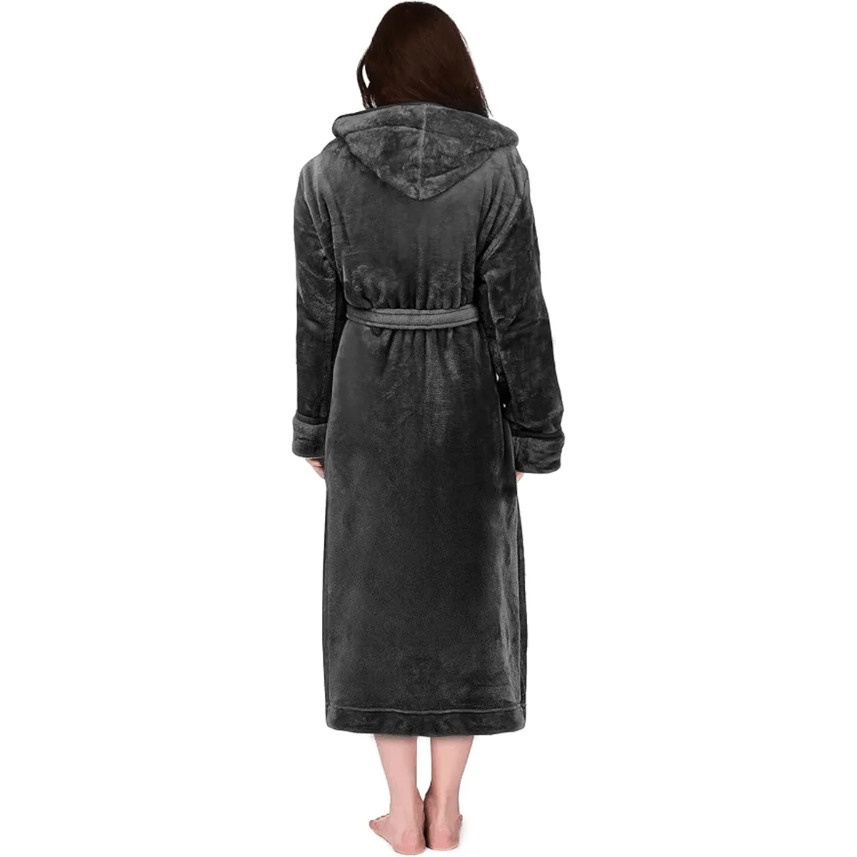 Hooded Flannel Fleece Robe  Comfortable and Cozy Lounge Wear