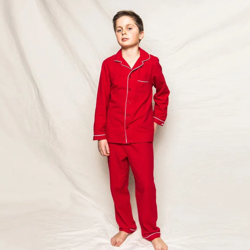 Kids Classic Red Flannel Pajama Set