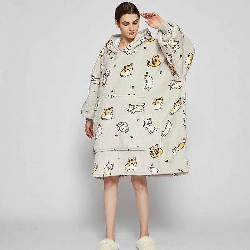 Large Flannel Lovers Casual Home Clothes Pajamas
