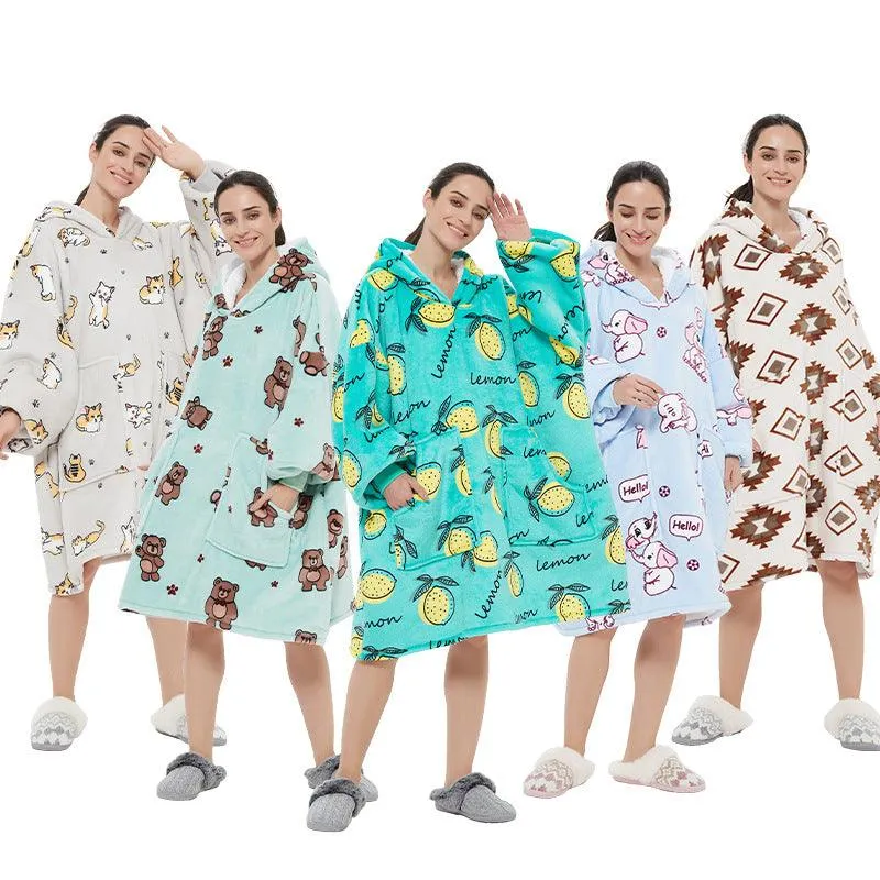 Large Flannel Lovers Casual Home Clothes Pajamas