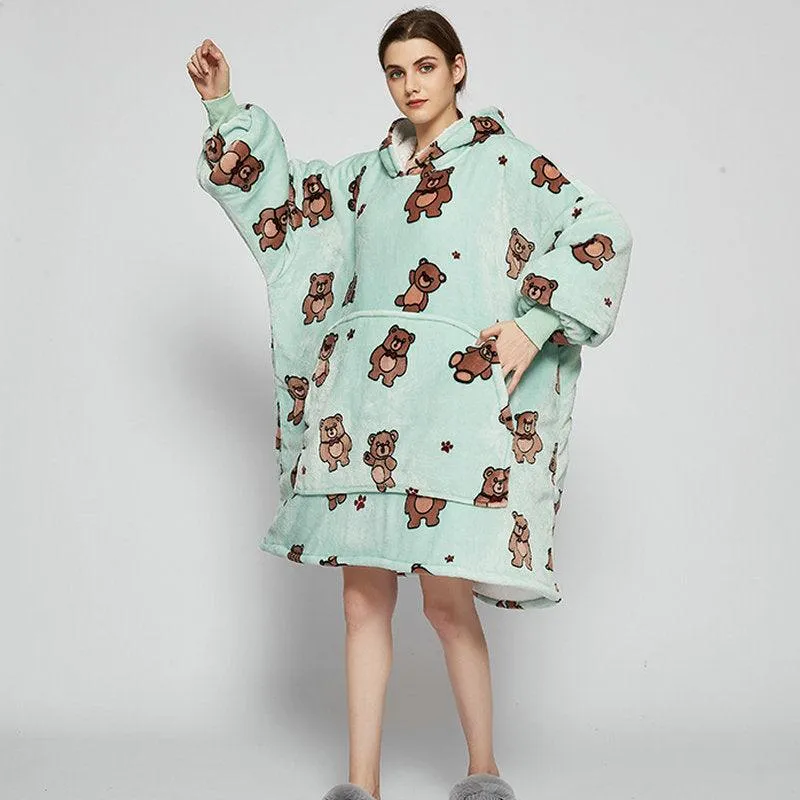 Large Flannel Lovers Casual Home Clothes Pajamas