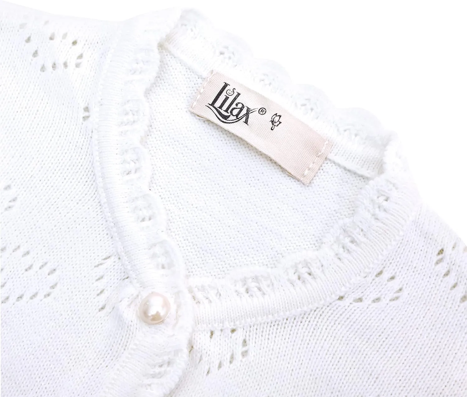 Lilax Baby Girls' Little Hearts Knit Cardigan Sweater