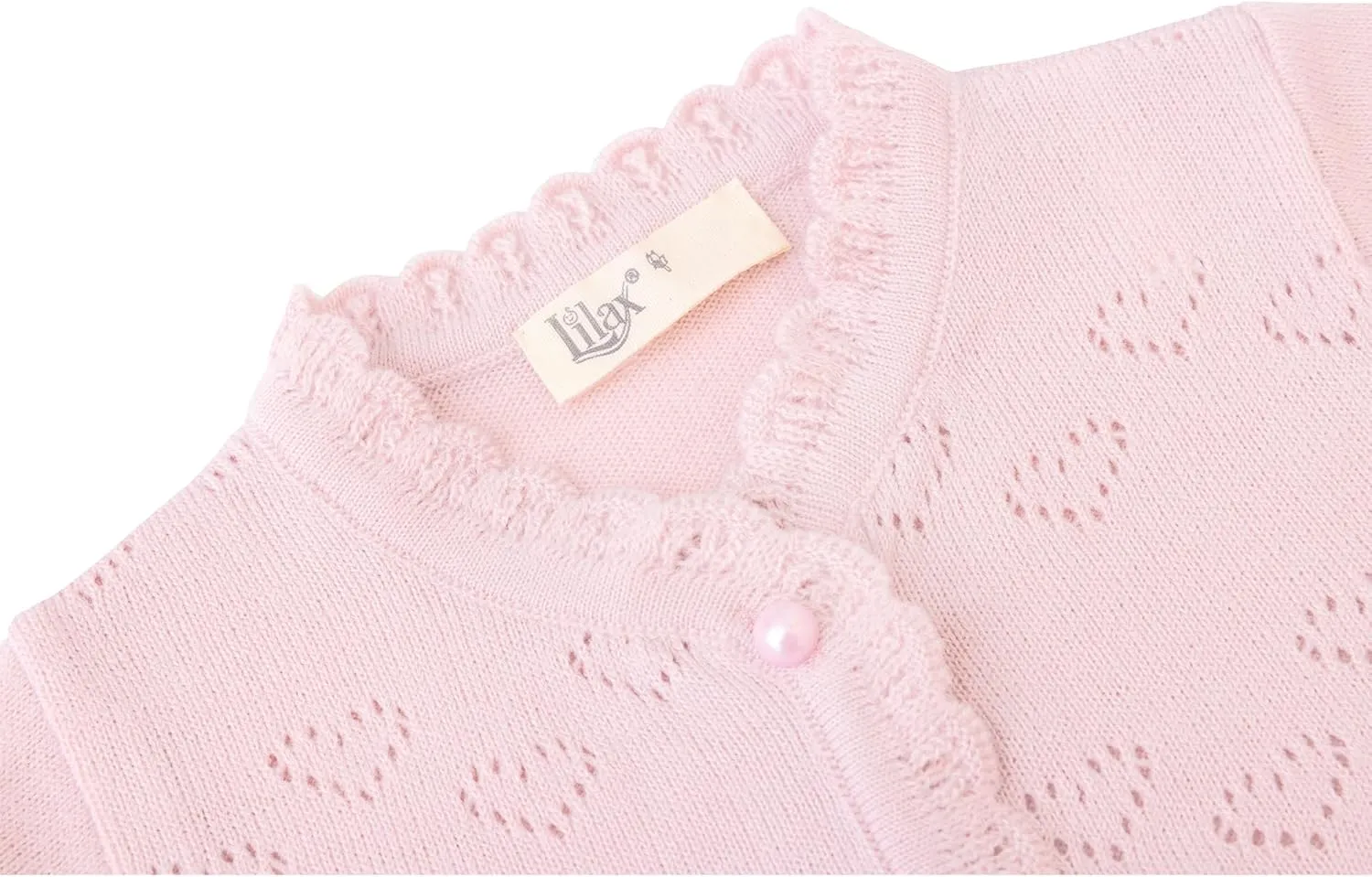 Lilax Baby Girls' Little Hearts Knit Cardigan Sweater