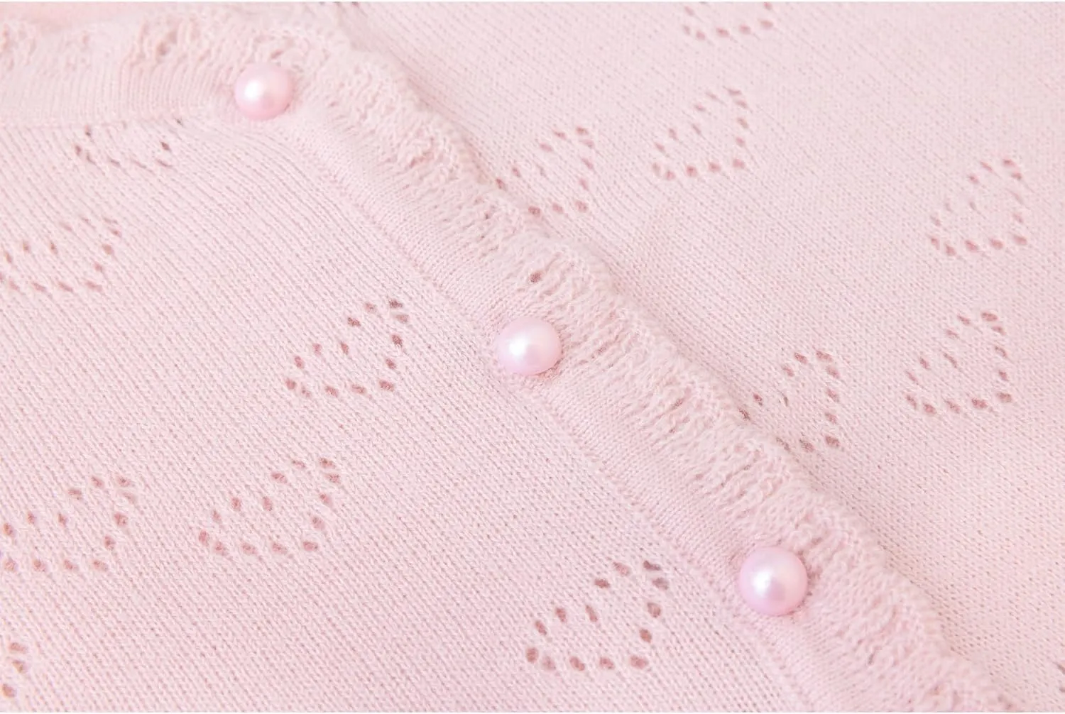 Lilax Baby Girls' Little Hearts Knit Cardigan Sweater