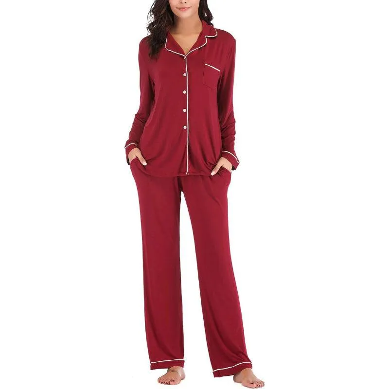 Long Sleeve Pajama Set  Comfortable Sleepwear and Lounge Wear