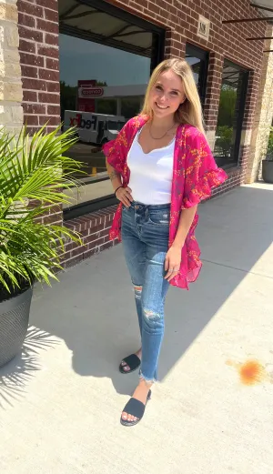 Mica Jeans - Mid Rise Crop Skinny W/ Side Slit Jeans