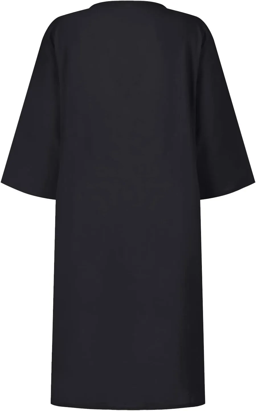 Mother Daughter Matching Dresses V Neck Half Sleeve Cotton Linen Dress Casual Vintage Lightweight Summer Midi Dress