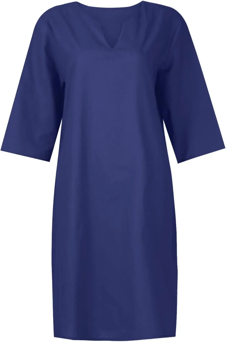 Mother Daughter Matching Dresses V Neck Half Sleeve Cotton Linen Dress Casual Vintage Lightweight Summer Midi Dress