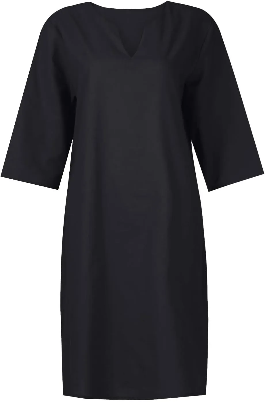 Mother Daughter Matching Dresses V Neck Half Sleeve Cotton Linen Dress Casual Vintage Lightweight Summer Midi Dress