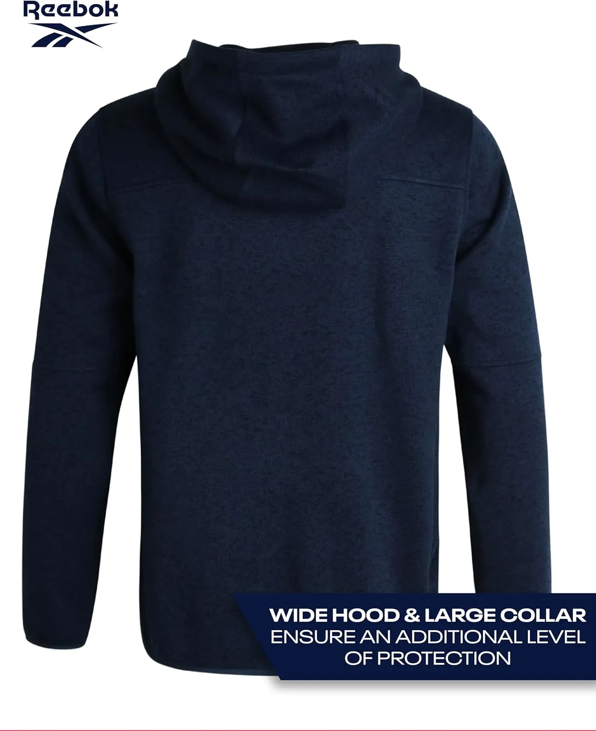 Reebok Men's Sweater Jacket - Fleece Lined Weather Resistant Insulated Outerwear - Cozy Sweater Jackets for Men (Sizes:M-XXL)