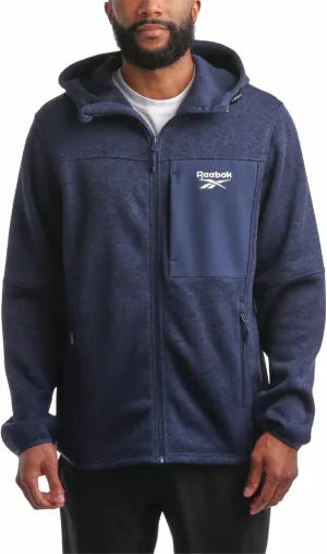 Reebok Men's Sweater Jacket - Fleece Lined Weather Resistant Insulated Outerwear - Cozy Sweater Jackets for Men (Sizes:M-XXL)