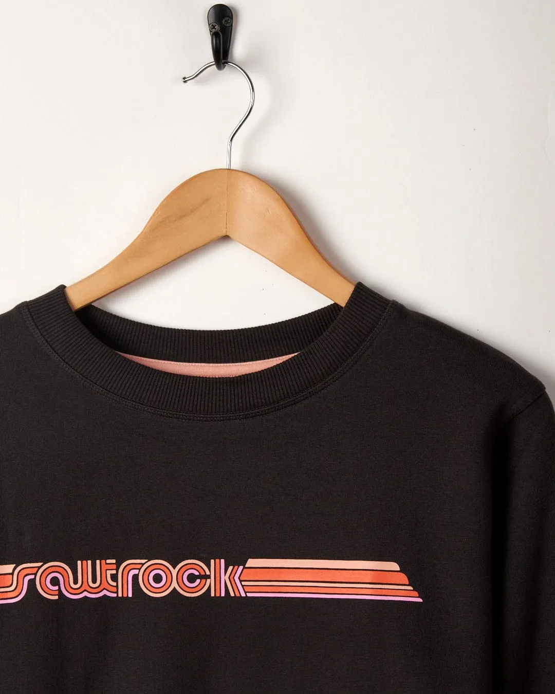 Retro Ribbon Tape - Womens Sweatshirt - Dark Grey