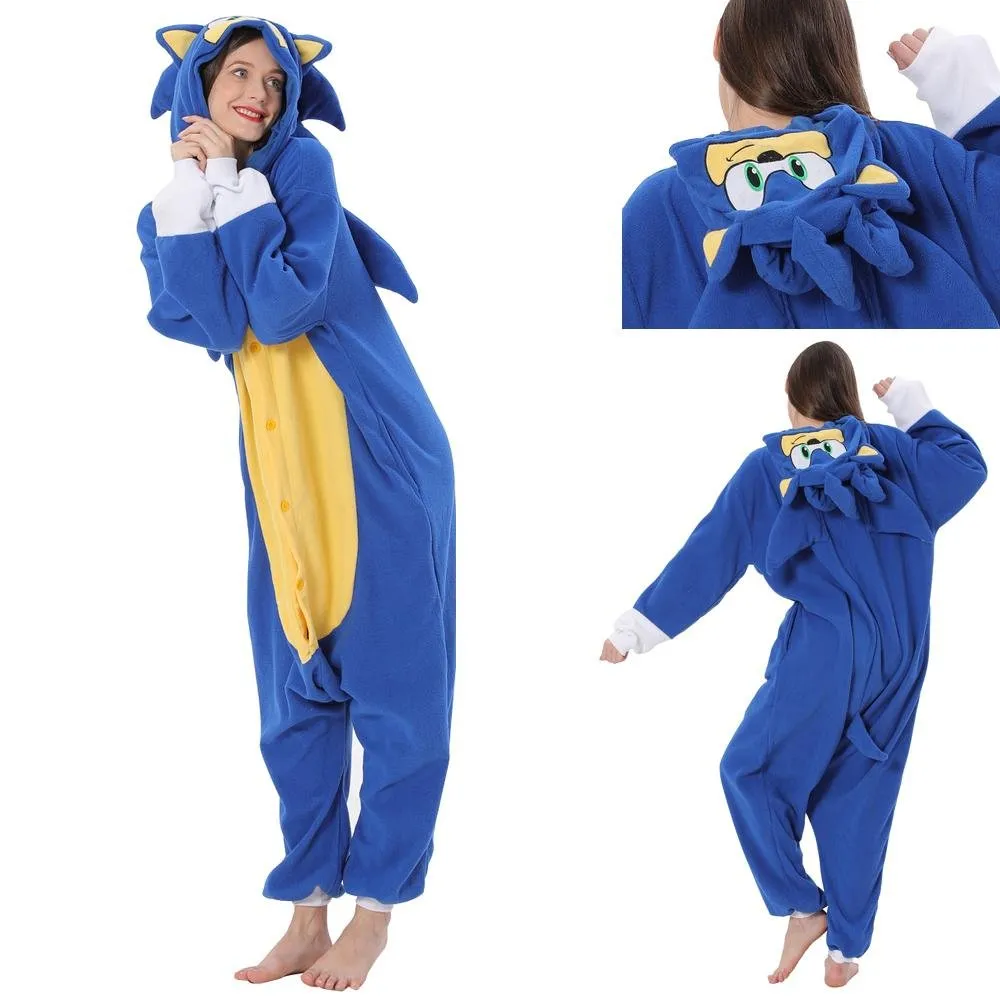 Sonic The Hedgehog Kigurumi Onesies Anime Pajamas Pyjamas Halloween Costume