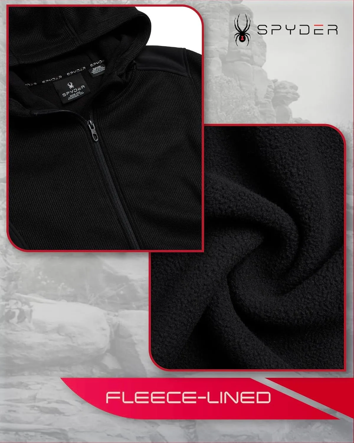 Spyder Women's Fleece Jacket - Lightweight Polar Fleece Lined, Wind-Resistant Hooded Zip Up Active Sweater Jacket (S-XL)