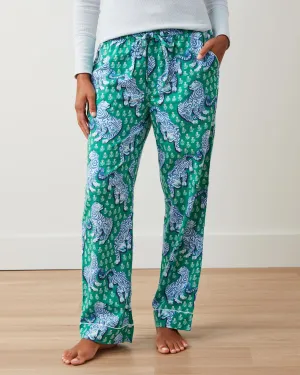 Tiger Queen - Petite Lightweight Flannel PJ Pants - Jade
