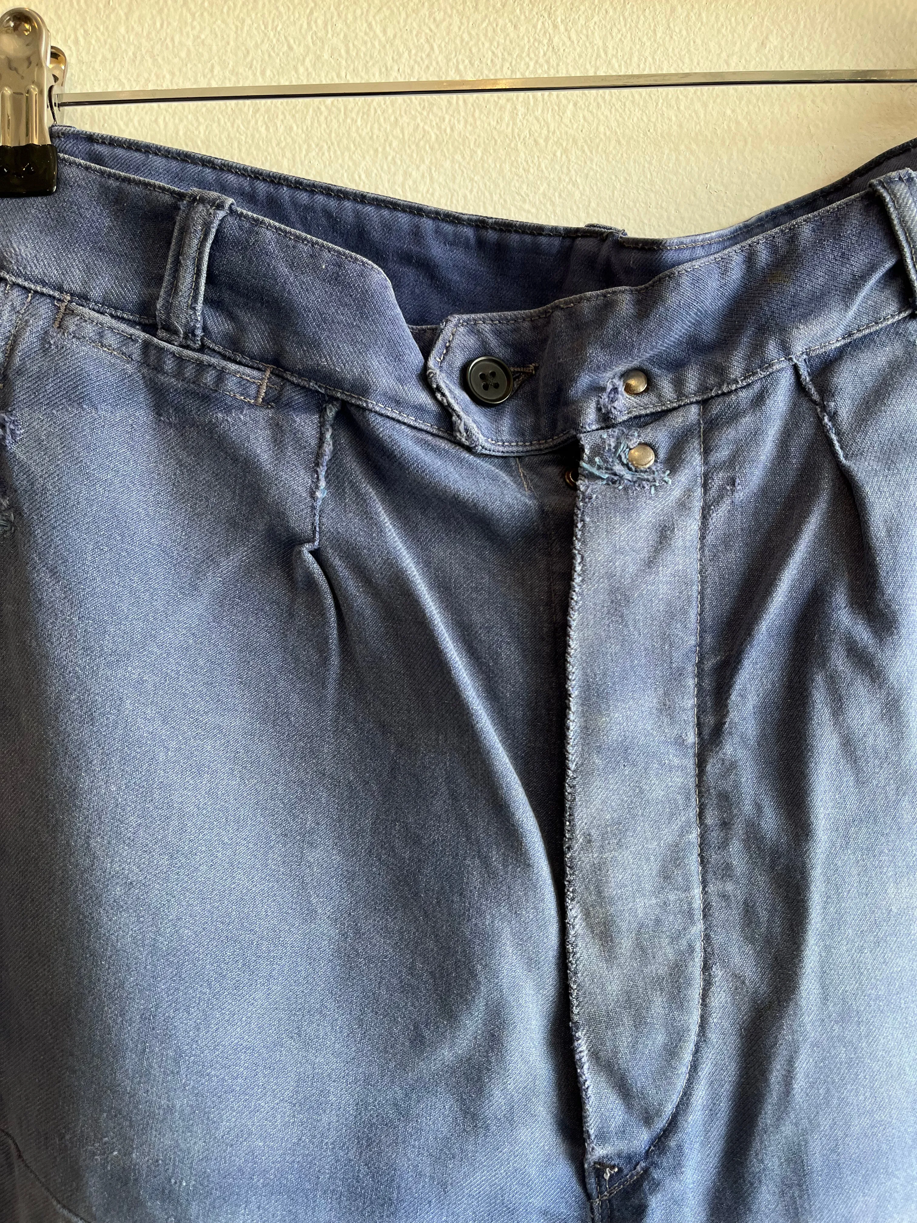 Vintage 1960s French Workwear Moleskin Pants
