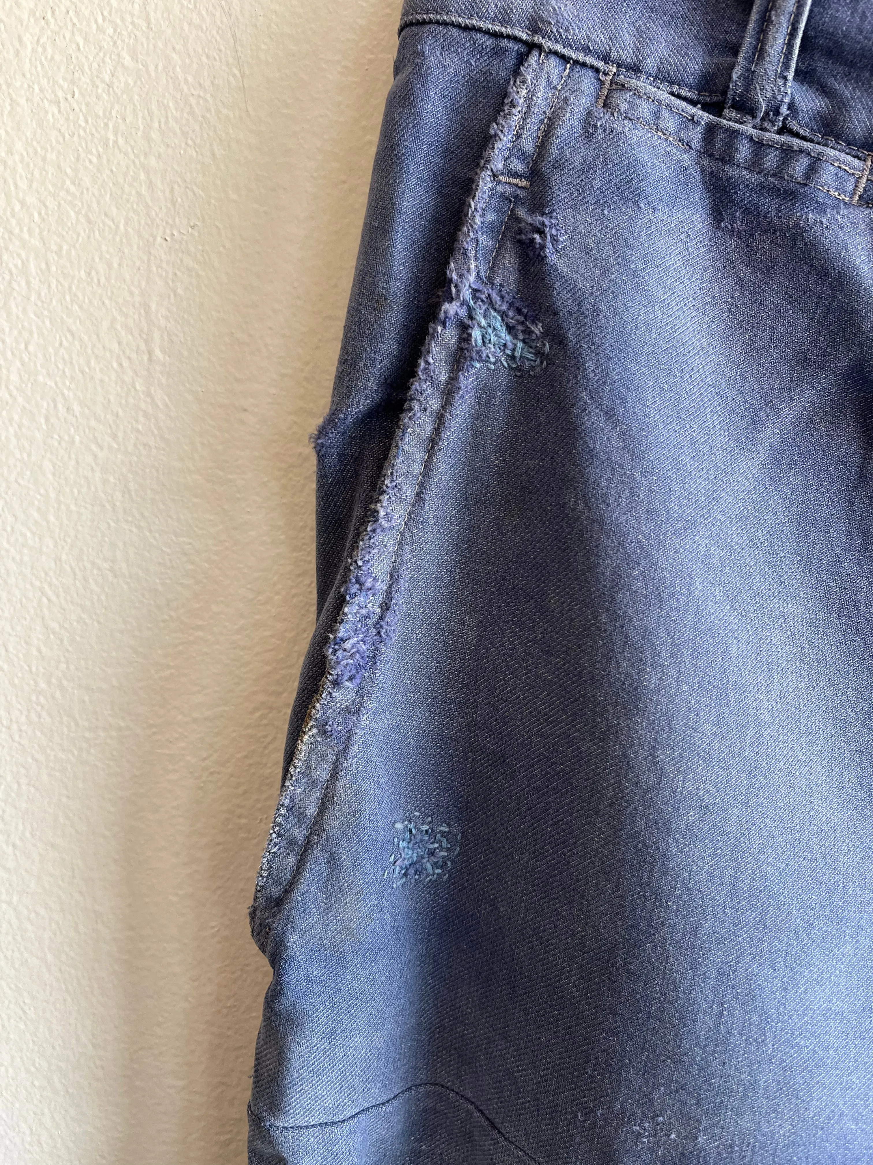 Vintage 1960s French Workwear Moleskin Pants