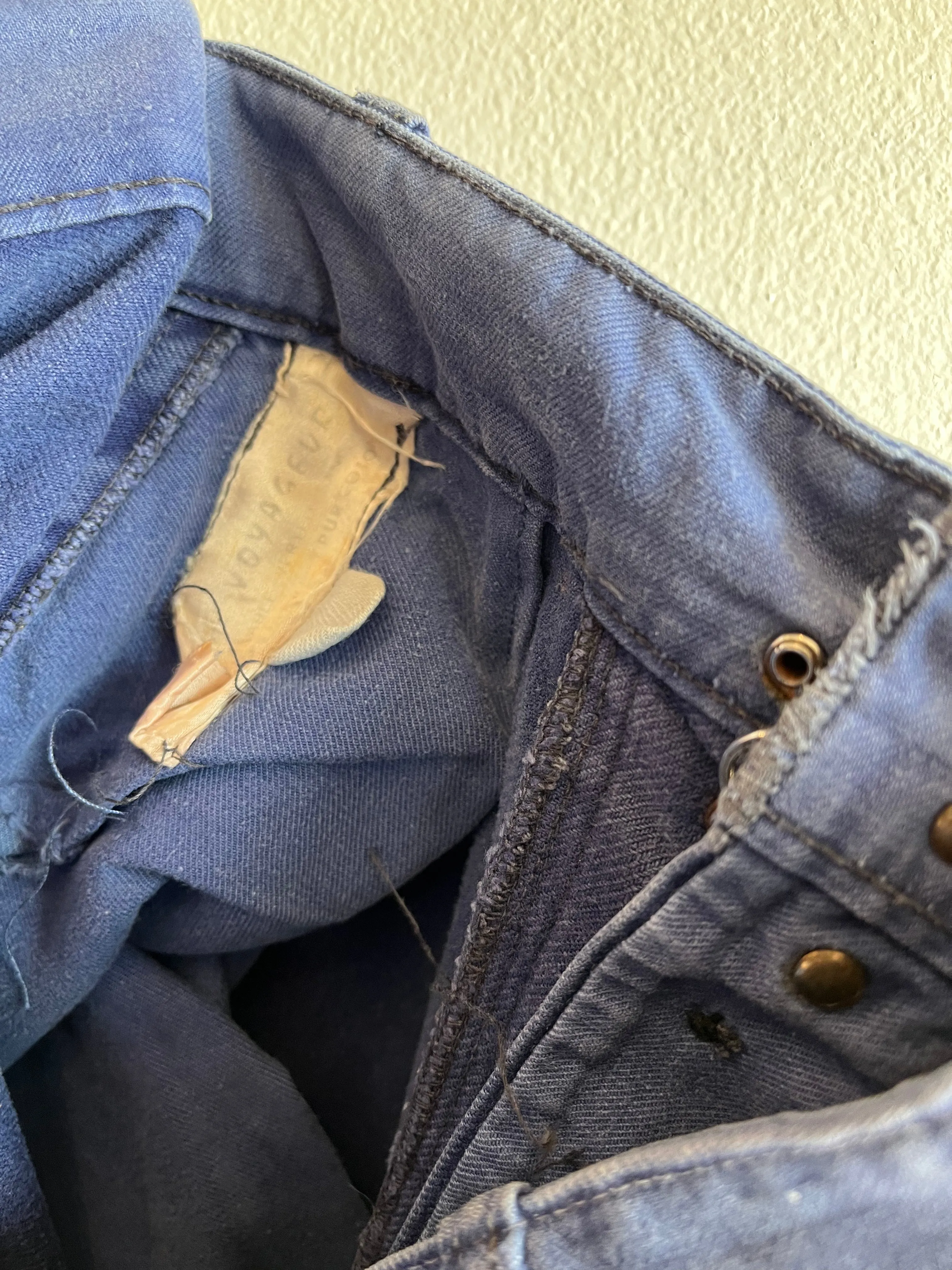Vintage 1960s French Workwear Moleskin Pants