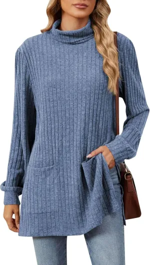 Womens V Neck Long Sleeve Shirts Casual Fall Tops Lightweight Tunic Sweaters Fashion Clothes 2024