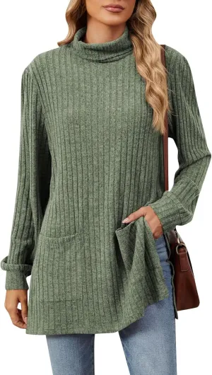 Womens V Neck Long Sleeve Shirts Casual Fall Tops Lightweight Tunic Sweaters Fashion Clothes 2024