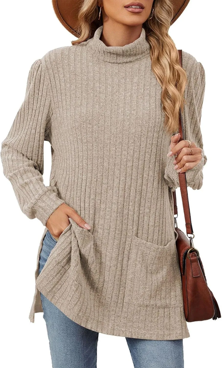 Womens V Neck Long Sleeve Shirts Casual Fall Tops Lightweight Tunic Sweaters Fashion Clothes 2024
