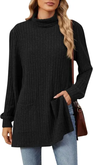 Womens V Neck Long Sleeve Shirts Casual Fall Tops Lightweight Tunic Sweaters Fashion Clothes 2024