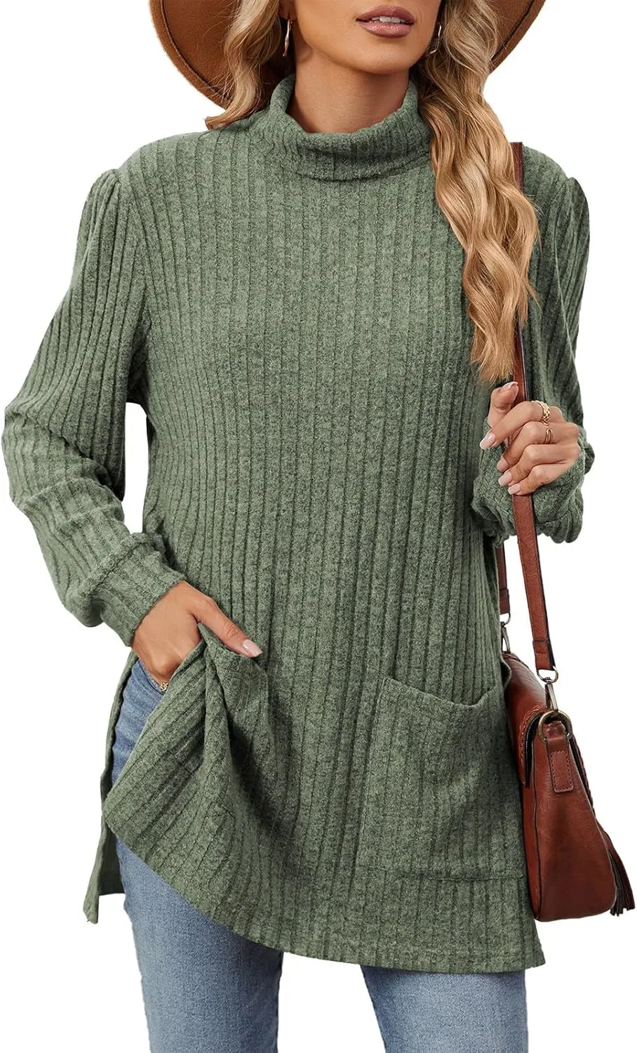 Womens V Neck Long Sleeve Shirts Casual Fall Tops Lightweight Tunic Sweaters Fashion Clothes 2024